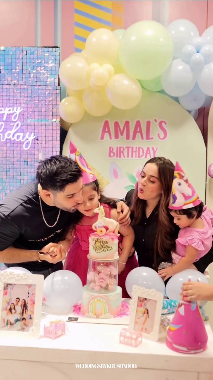 Aiman Khan & Muneeb Butt Celebrate Amal's 5th Birthday – HD Pictures & Videos