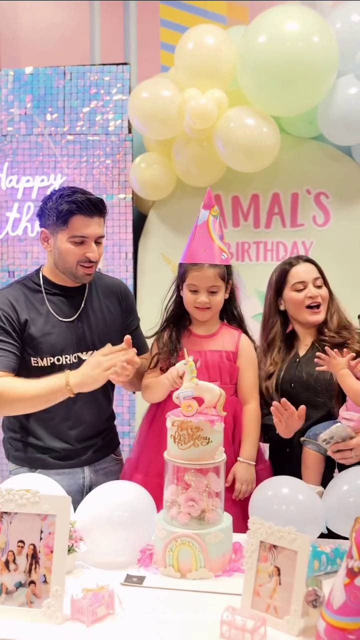 Aiman Khan & Muneeb Butt Celebrate Amal's 5th Birthday – HD Pictures & Videos