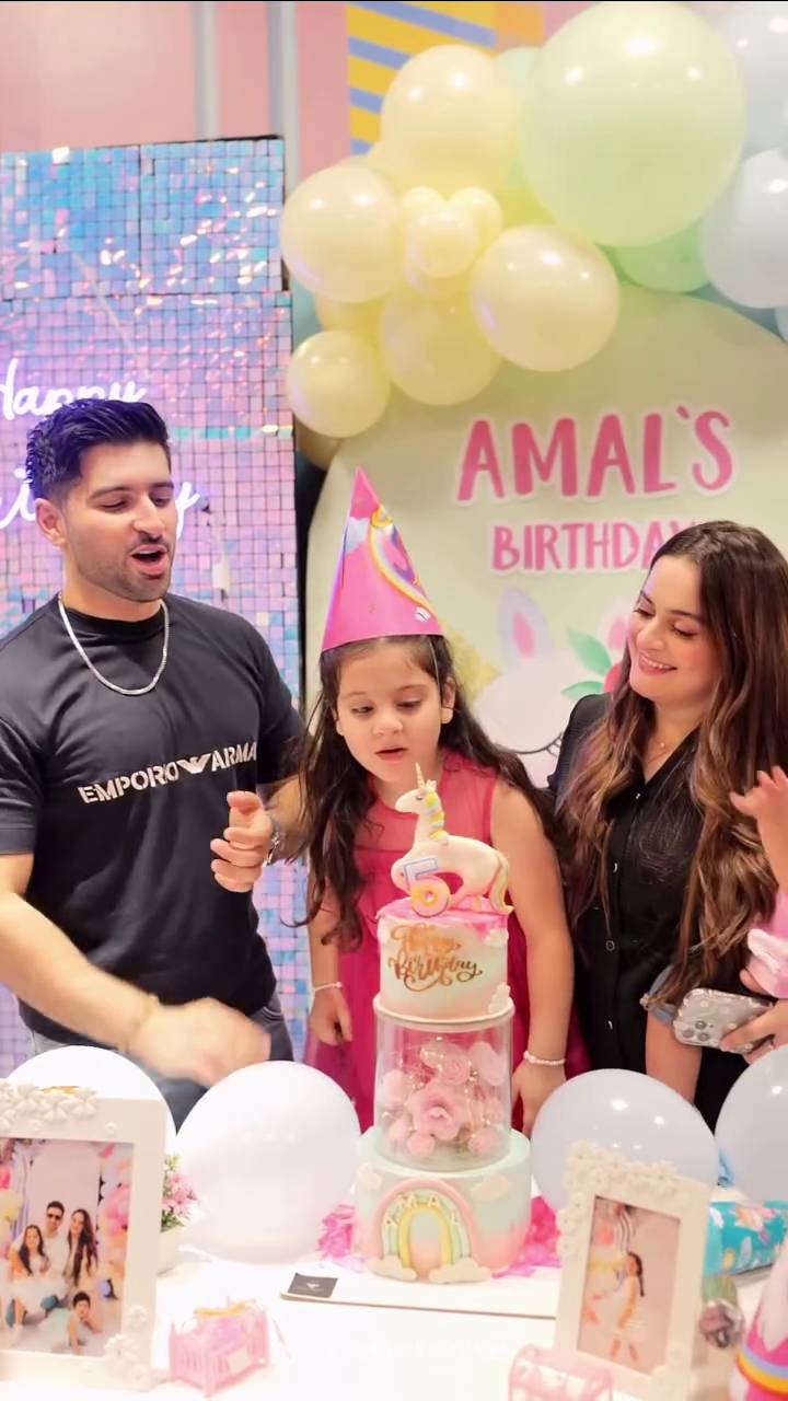Aiman Khan & Muneeb Butt Celebrate Amal's 5th Birthday – HD Pictures & Videos