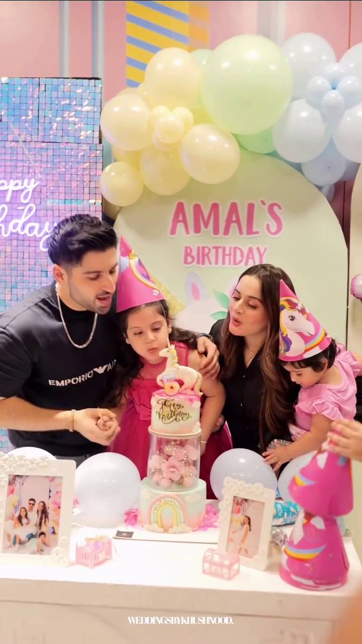 Aiman Khan & Muneeb Butt Celebrate Amal's 5th Birthday – HD Pictures & Videos