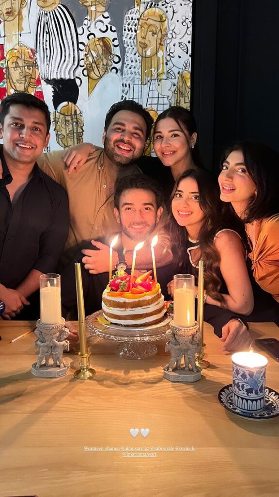 Ali Ansari Celebrates His Birthday with Friends & Wife Saboor