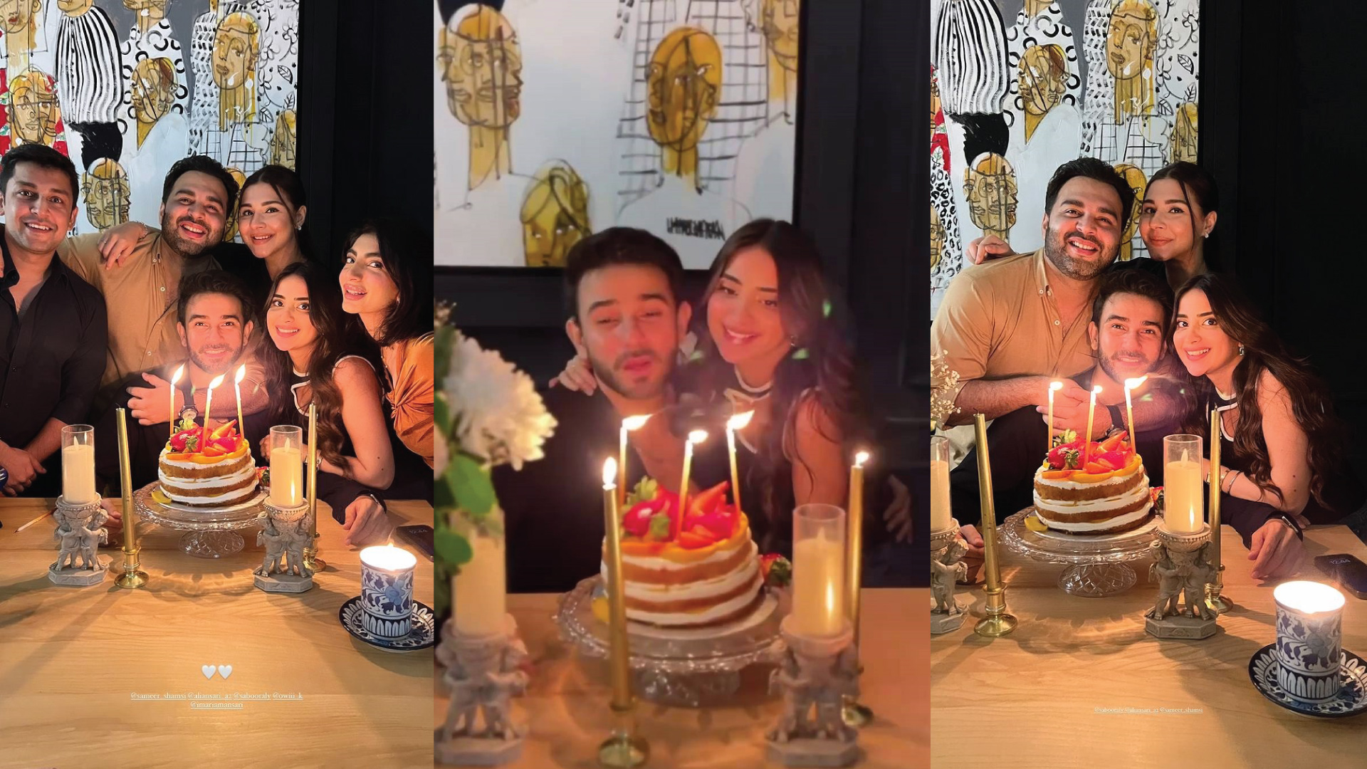 Ali Ansari Celebrates His Birthday with Friends & Wife Saboor