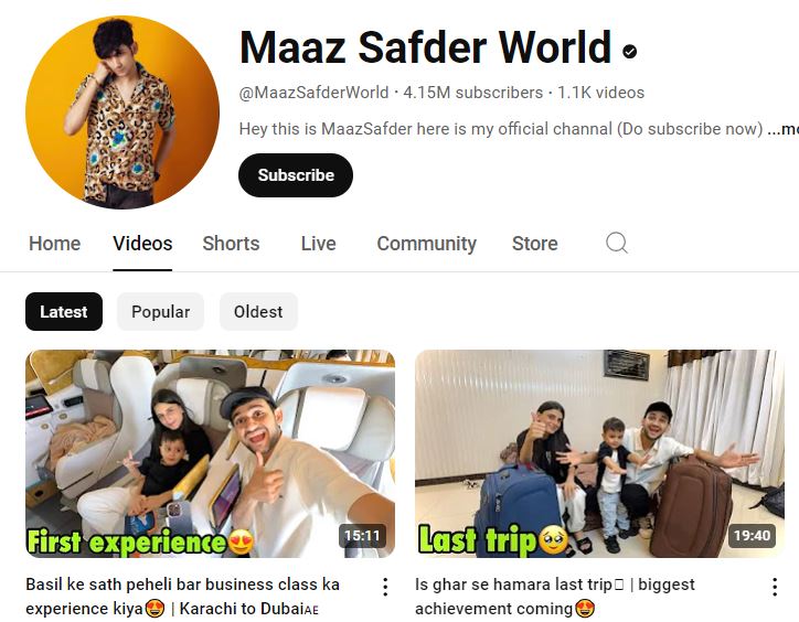 Arshad Reels Overtakes Leading Youtubers from Pakistan