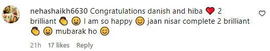 Danish Taimoor & Hiba Bukhari’s Drama Jaan Nisar Crosses 2 billion Views