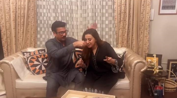 Madeha Naqvi And Her Husband Faisal Sabzwari Celebrate Madeha's Birthday