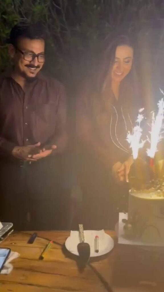 Madeha Naqvi And Her Husband Faisal Sabzwari Celebrate Madeha's Birthday