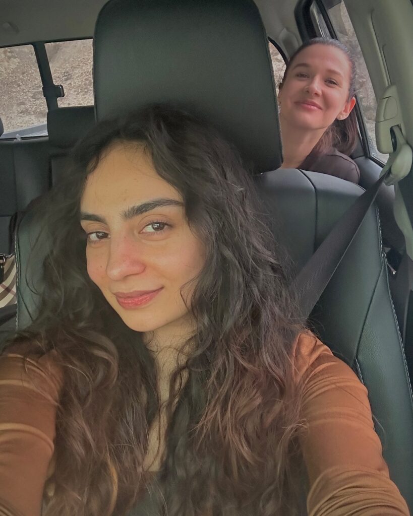 Mehar Bano In Hopar Valley Nagar, Pakistan, Enjoying Her Vacation with Friends