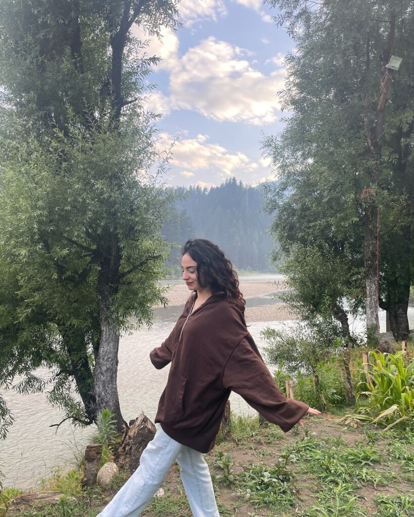Mehar Bano In Hopar Valley Nagar, Pakistan, Enjoying Her Vacation with Friends