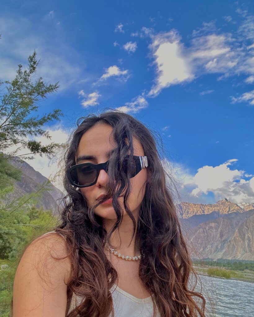 Mehar Bano In Hopar Valley Nagar, Pakistan, Enjoying Her Vacation with Friends