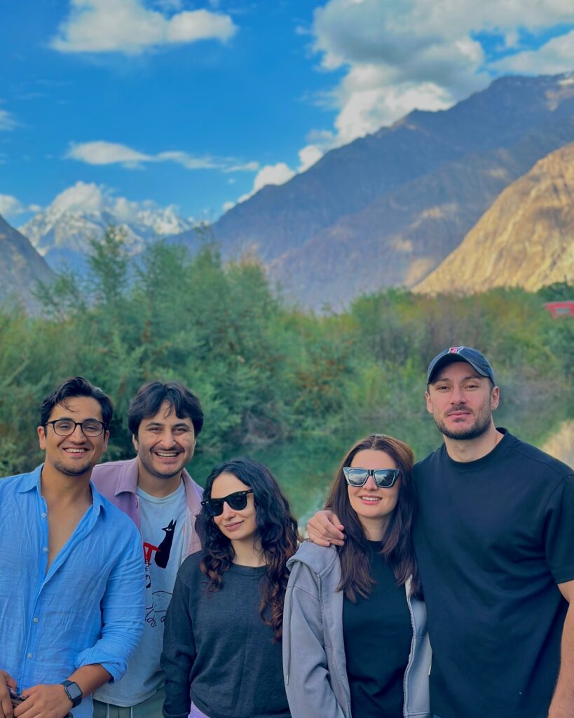 Mehar Bano In Hopar Valley Nagar, Pakistan, Enjoying Her Vacation with Friends