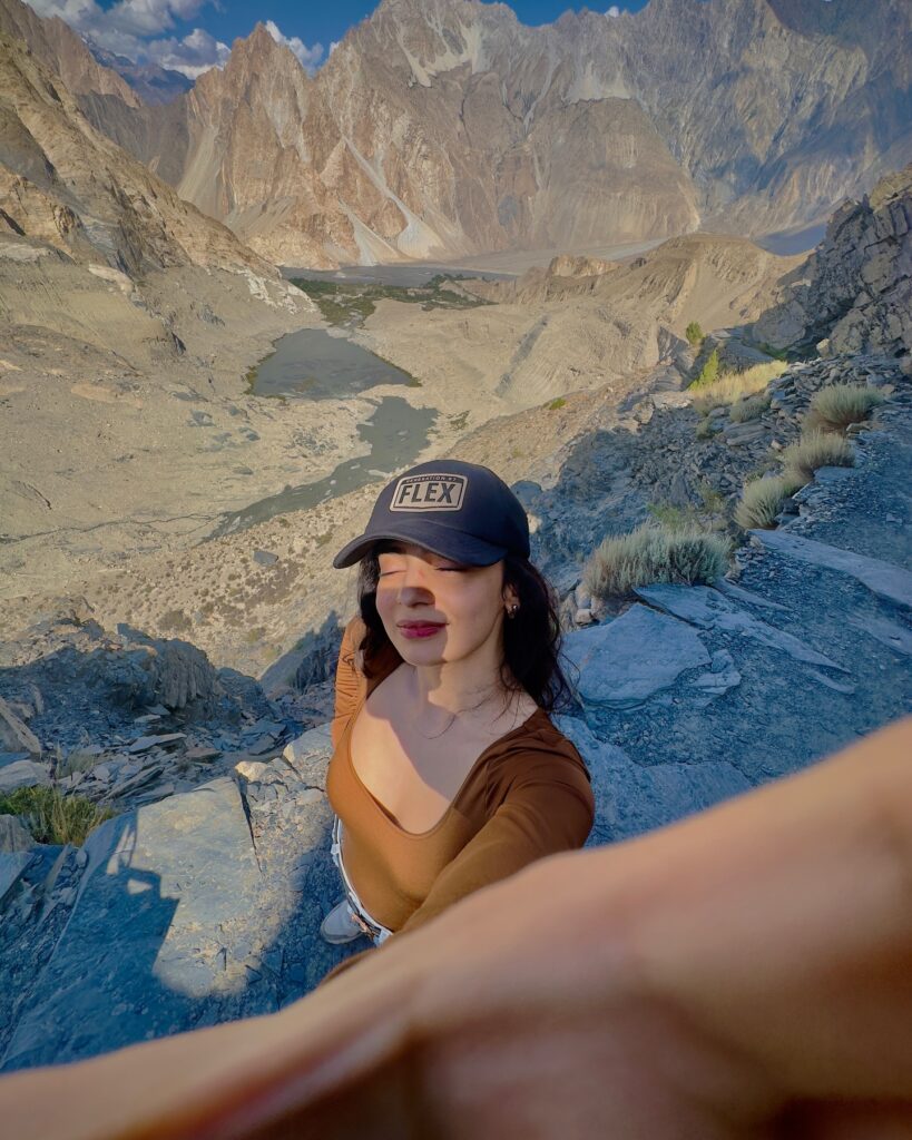 Mehar Bano In Hopar Valley Nagar, Pakistan, Enjoying Her Vacation with Friends