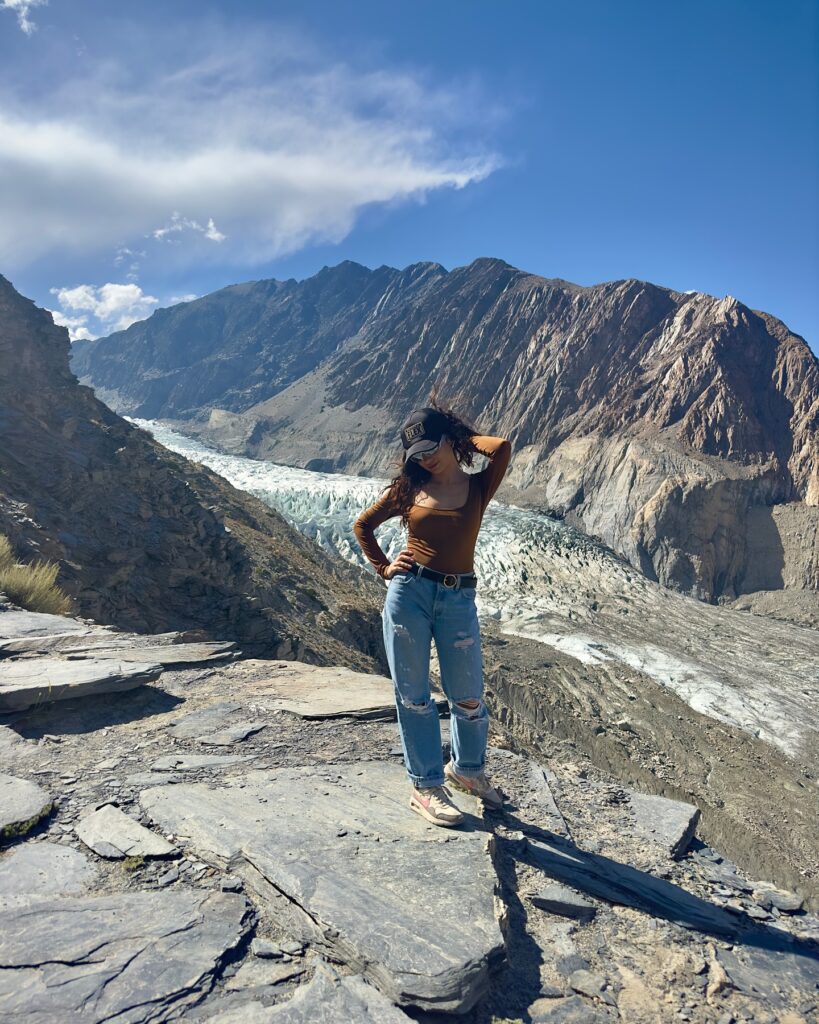 Mehar Bano In Hopar Valley Nagar, Pakistan, Enjoying Her Vacation with Friends