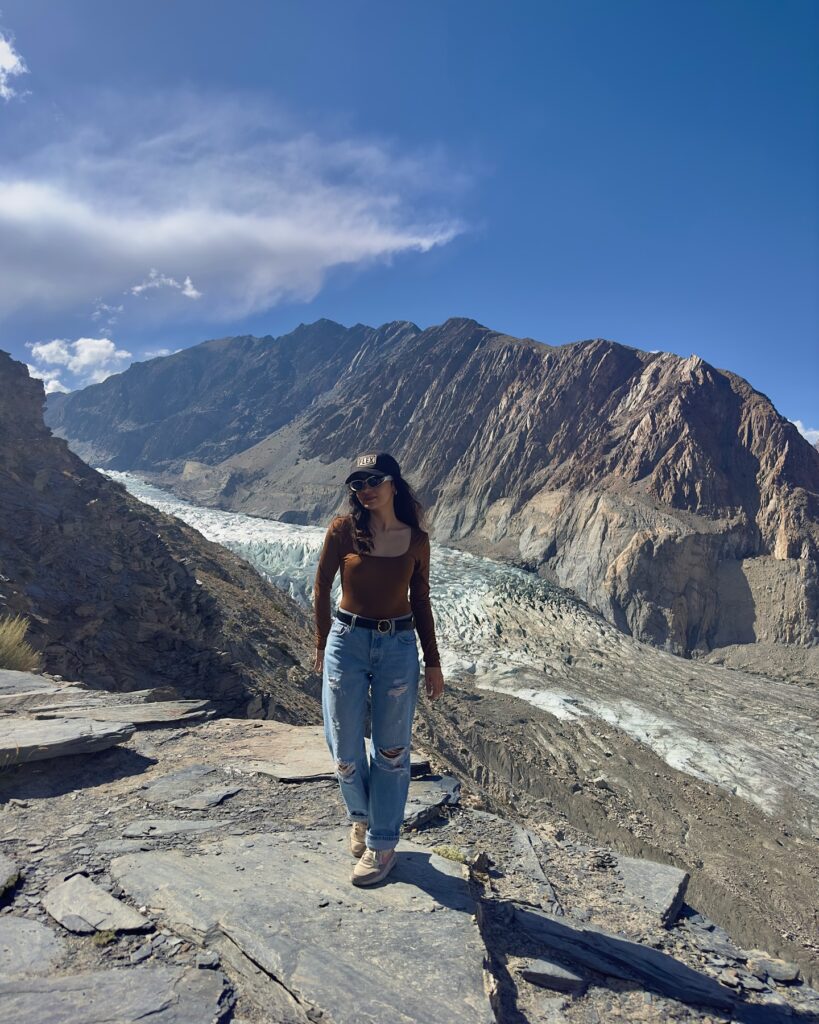 Mehar Bano In Hopar Valley Nagar, Pakistan, Enjoying Her Vacation with Friends