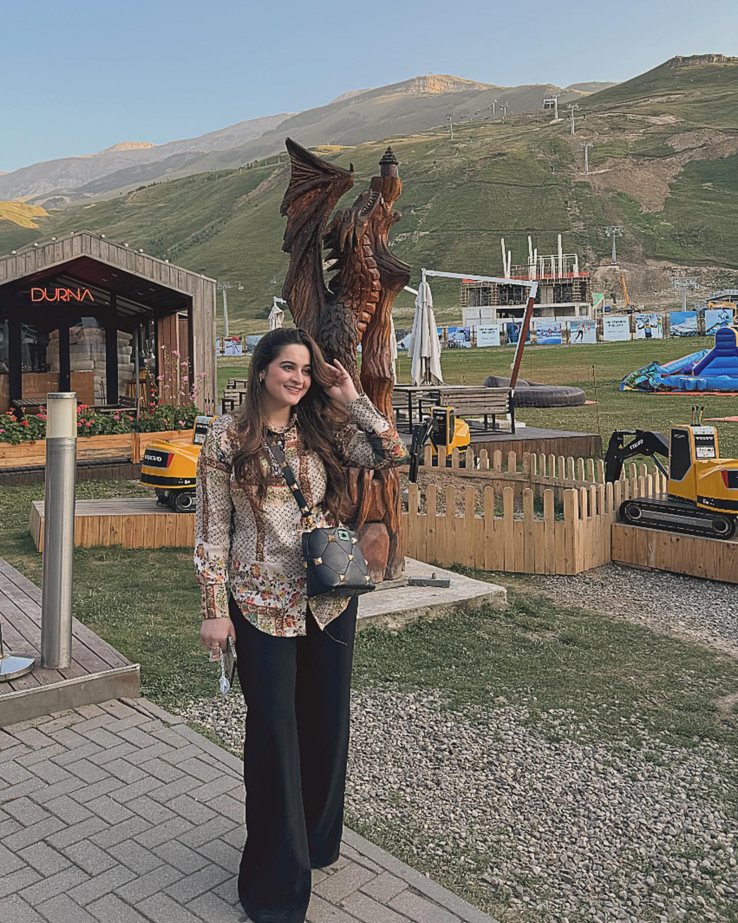 New Pictures Of Aiman Khan & Muneeb Butt From Baku & Dubai