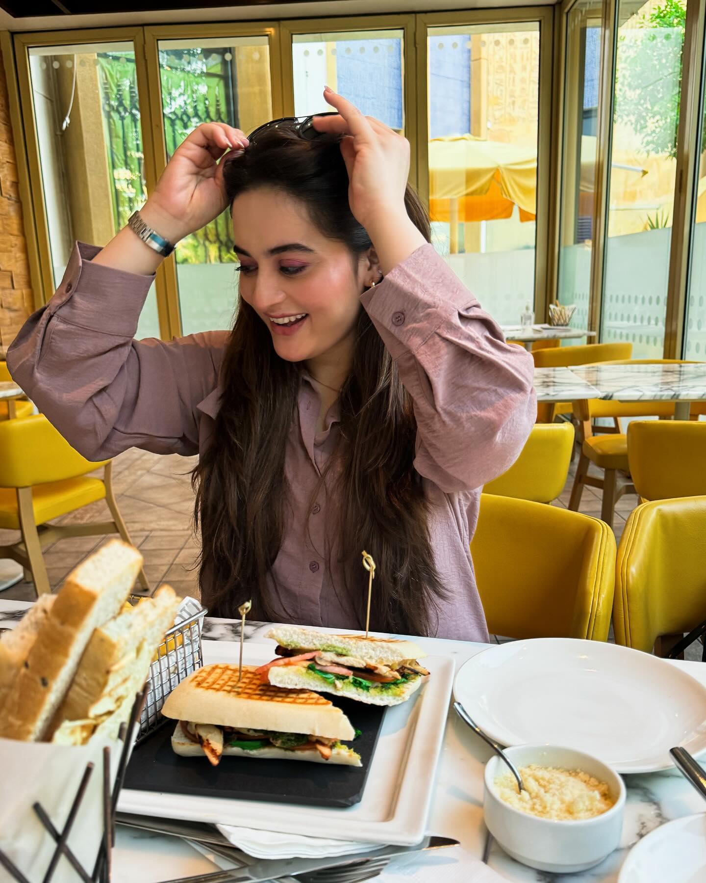 New Pictures Of Aiman Khan & Muneeb Butt From Baku & Dubai