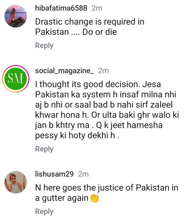 The Public Responds to The Family of Karsaz Victims' Out of Court Settlement with Natasha