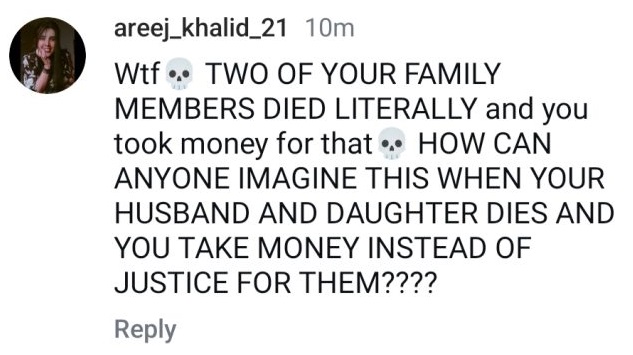 The Public Responds to The Family of Karsaz Victims' Out of Court Settlement with Natasha