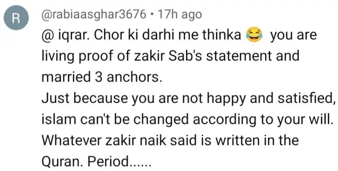 Iqrar Ul Hassan Is Criticized By The Public For Criticizing Dr Zakir Naik