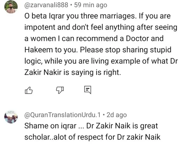 Iqrar Ul Hassan Is Criticized By The Public For Criticizing Dr Zakir Naik