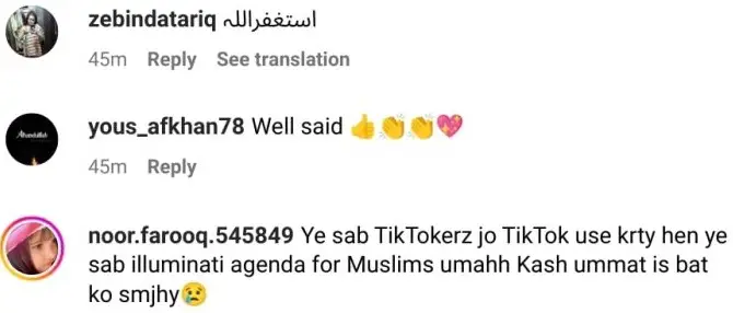 مشی خان نے نامناسب ویڈیوز پر ٹک ٹاکرز کو تنقید کا نشانہ بنایا