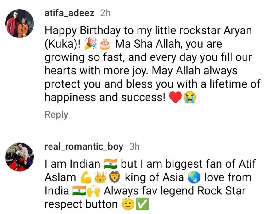 Atif Aslam's Lovely Birthday Greeting For His Son