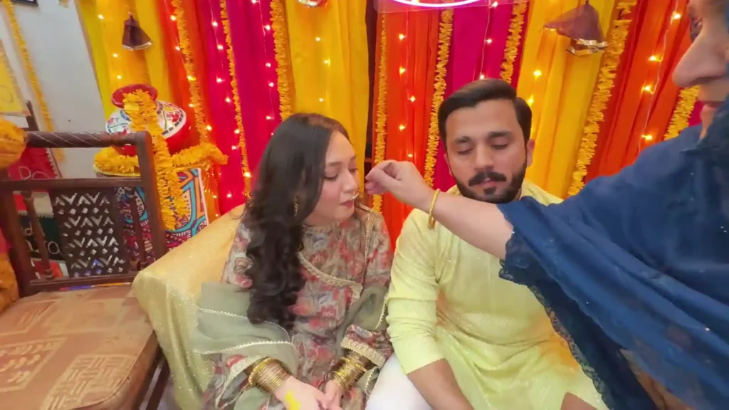 Pictures of Rajab Butt and Wife's First Dholki