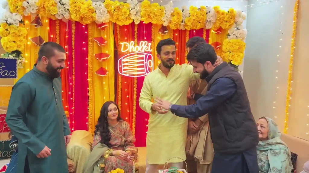 Pictures of Rajab Butt and Wife's First Dholki
