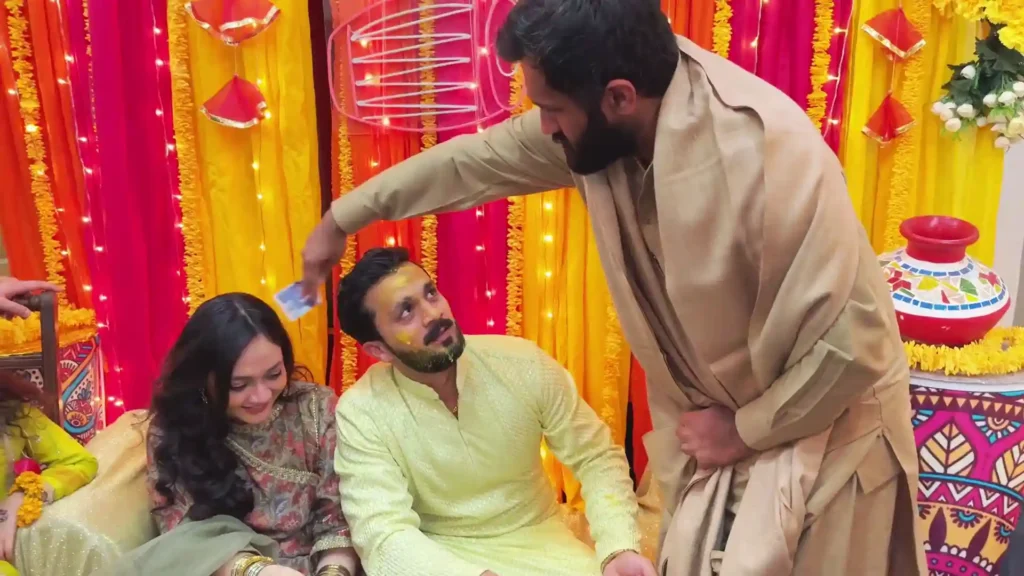 Pictures of Rajab Butt and Wife's First Dholki