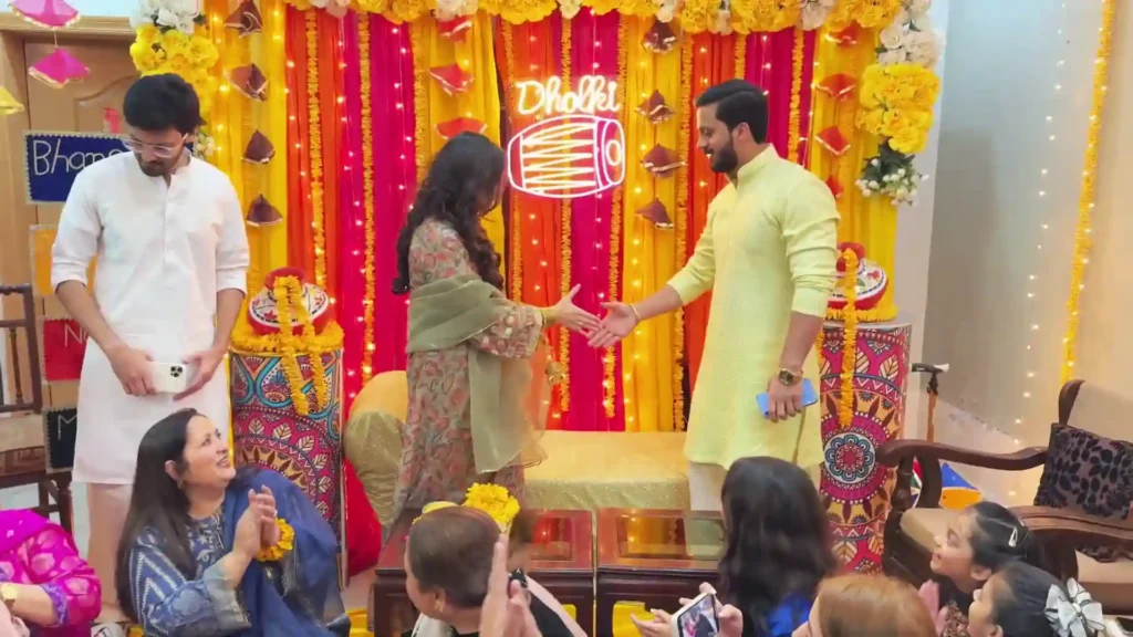 Pictures of Rajab Butt and Wife's First Dholki