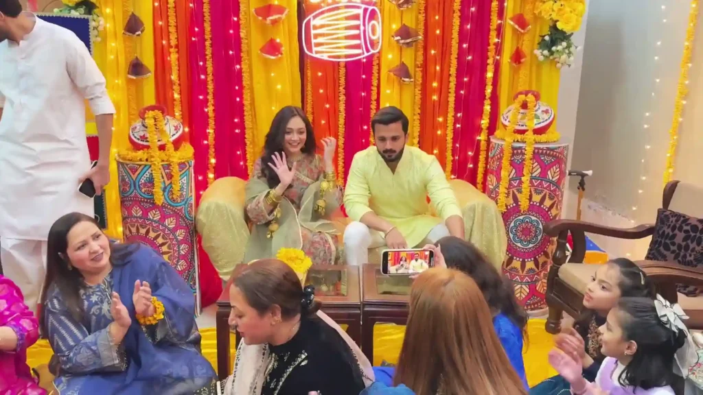 Pictures of Rajab Butt and Wife's First Dholki