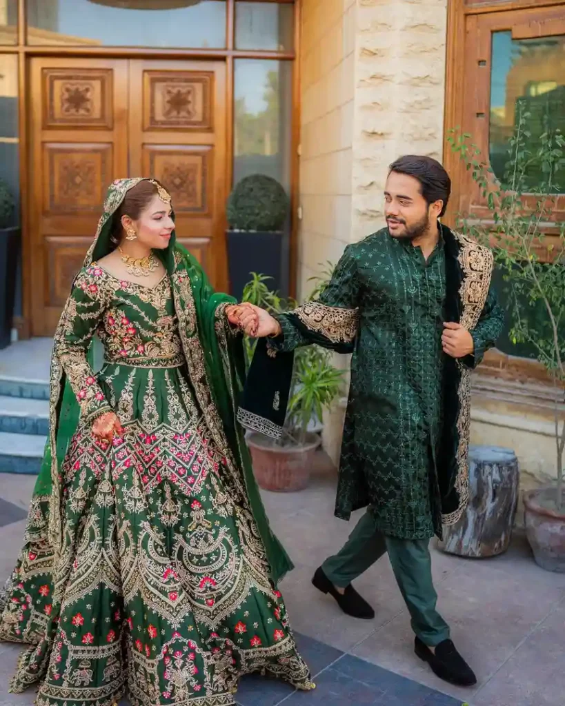 Hareem Sohail Glows in Green at Her Mehendi