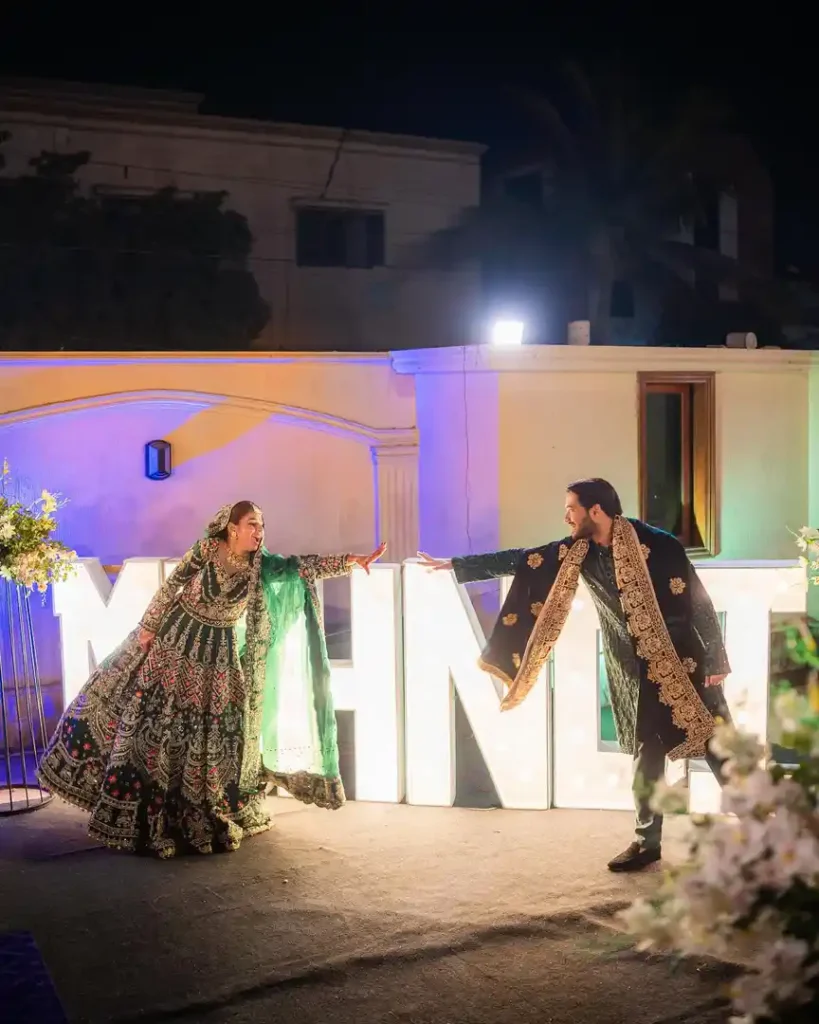 Hareem Sohail Glows in Green at Her Mehendi