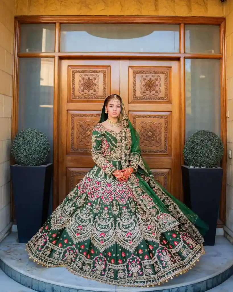 Hareem Sohail Glows in Green at Her Mehendi