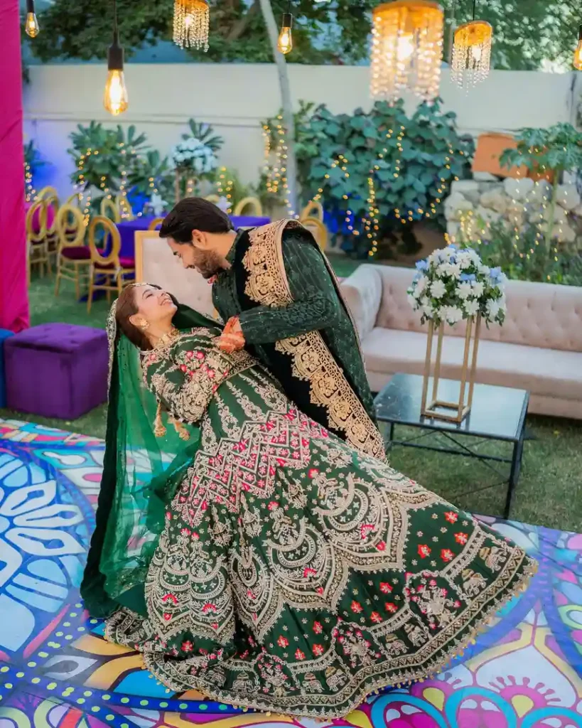 Hareem Sohail Glows in Green at Her Mehendi