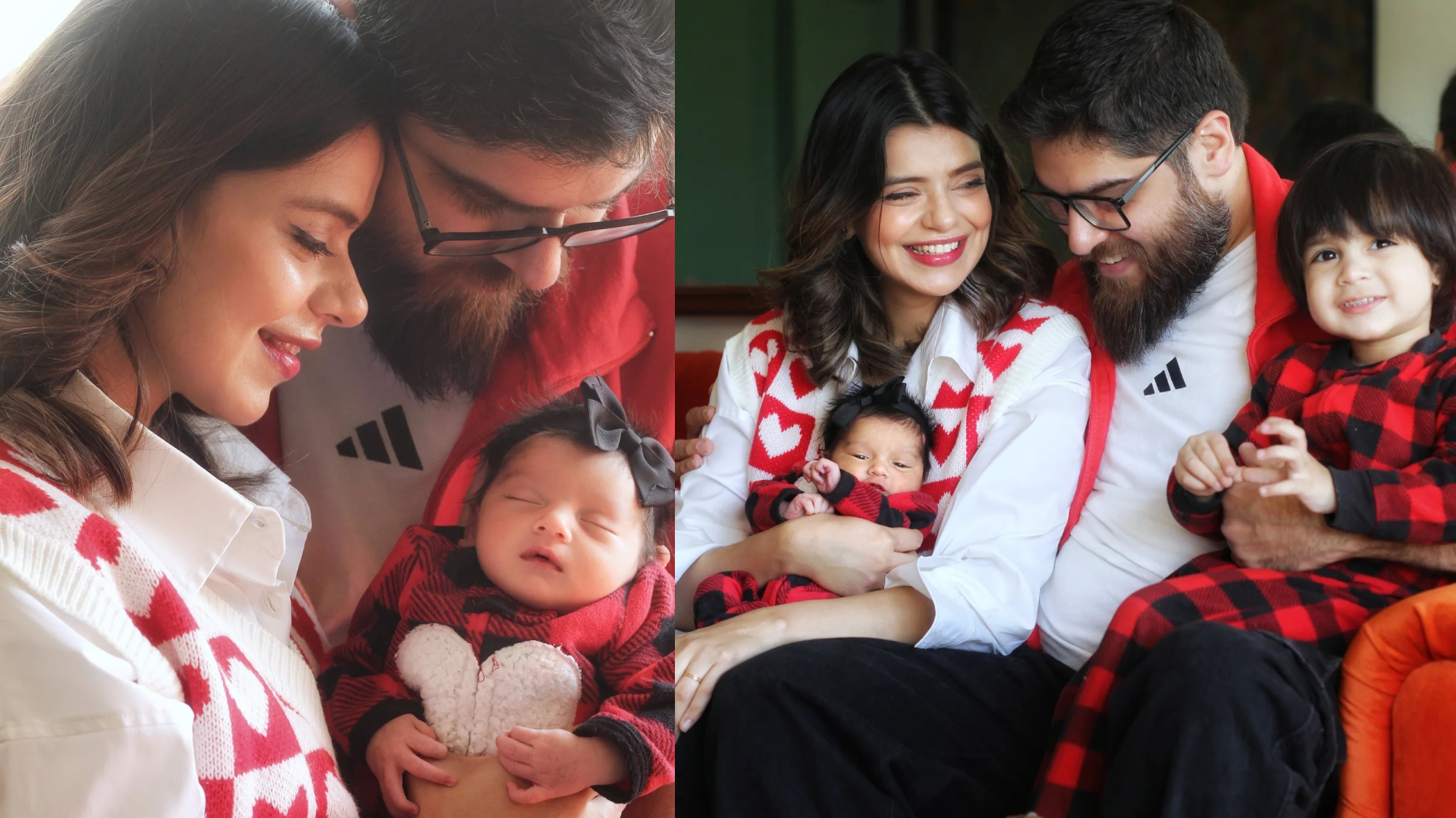 Srha Asghar & Her Newborn Daughter in A Family Photoshoot
