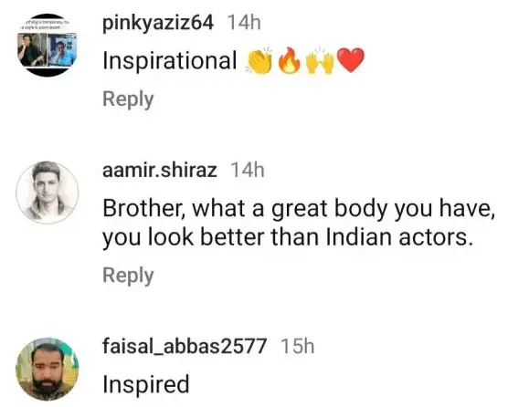 Fans Are Inspired by Farhan Ally Agha's Fitness