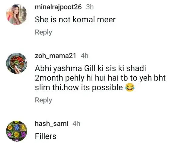 Komal Meer's Most Recent Pictures: Plastic Surgery or Weight Gain?