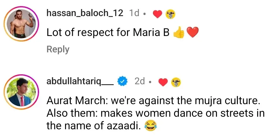 Maria B's Reaction to The Aurat March Organizers Targeting Her