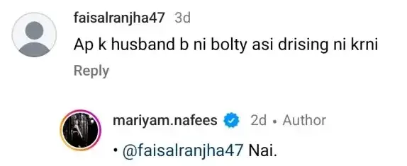 Mariyam Nafees' Reply on Trolled Bold Dressing