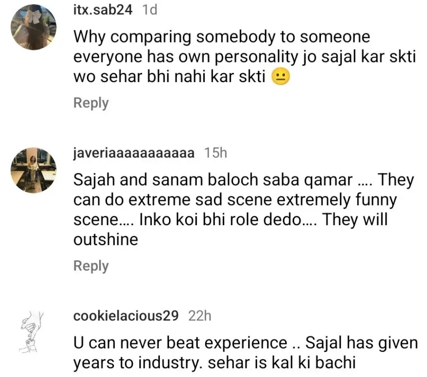 Saife Hasan's Sehar Khan & Sajal Aly Comparison Is Questioned