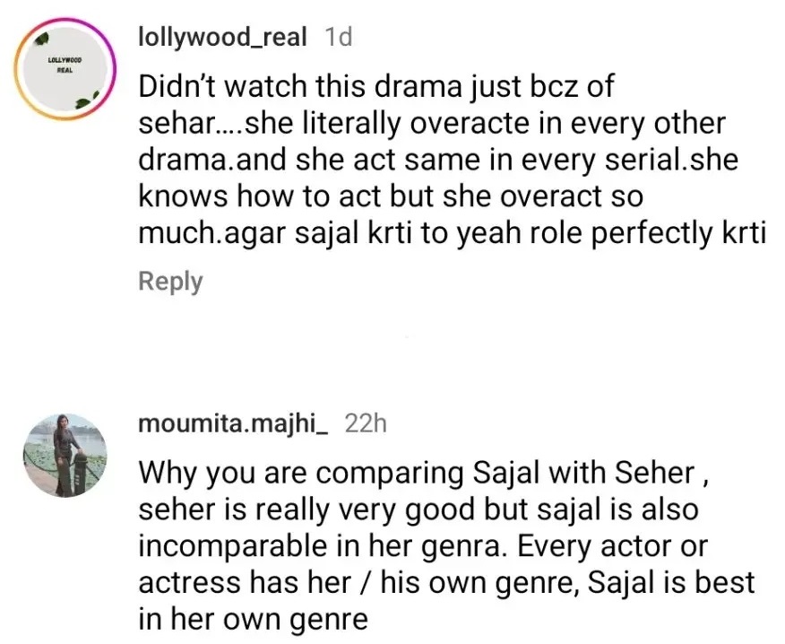 Saife Hasan's Sehar Khan & Sajal Aly Comparison Is Questioned