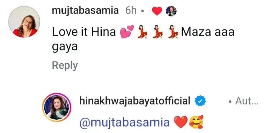 Hina Bayat Responds to Criticism of Her Dancing Video