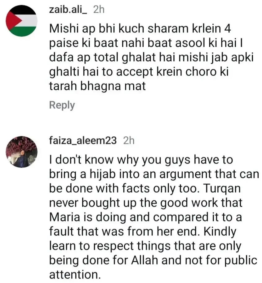 Mishi Khan Faces Backlash for Supporting Maria B